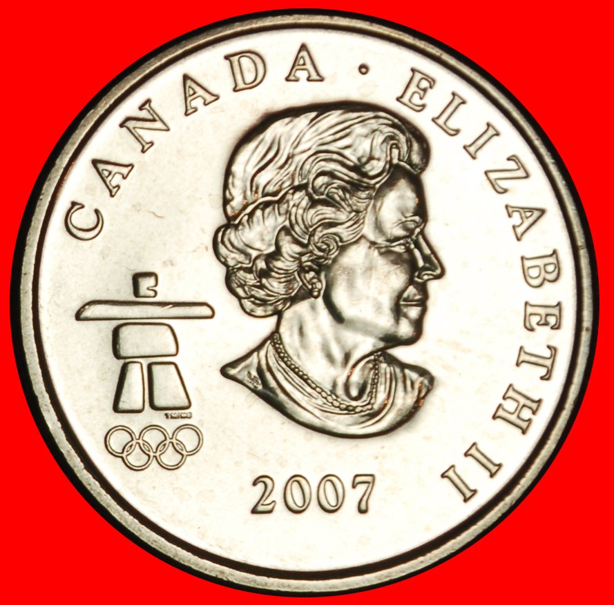  Ⰶ BROOM 2010: CANADA★25 CENTS 2007 UNC MINT LUSTRE! ELIZABETH II (1953-2022) LOW START ★ NO RESERVE!   