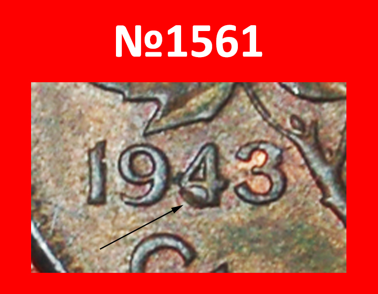  Ⰶ WAR ISSUE (1939-1945): CANADA ★1 CENT 1943 UNCOMMON! GEORGE VI (1937-1952) LOW START ★ NO RESERVE!   