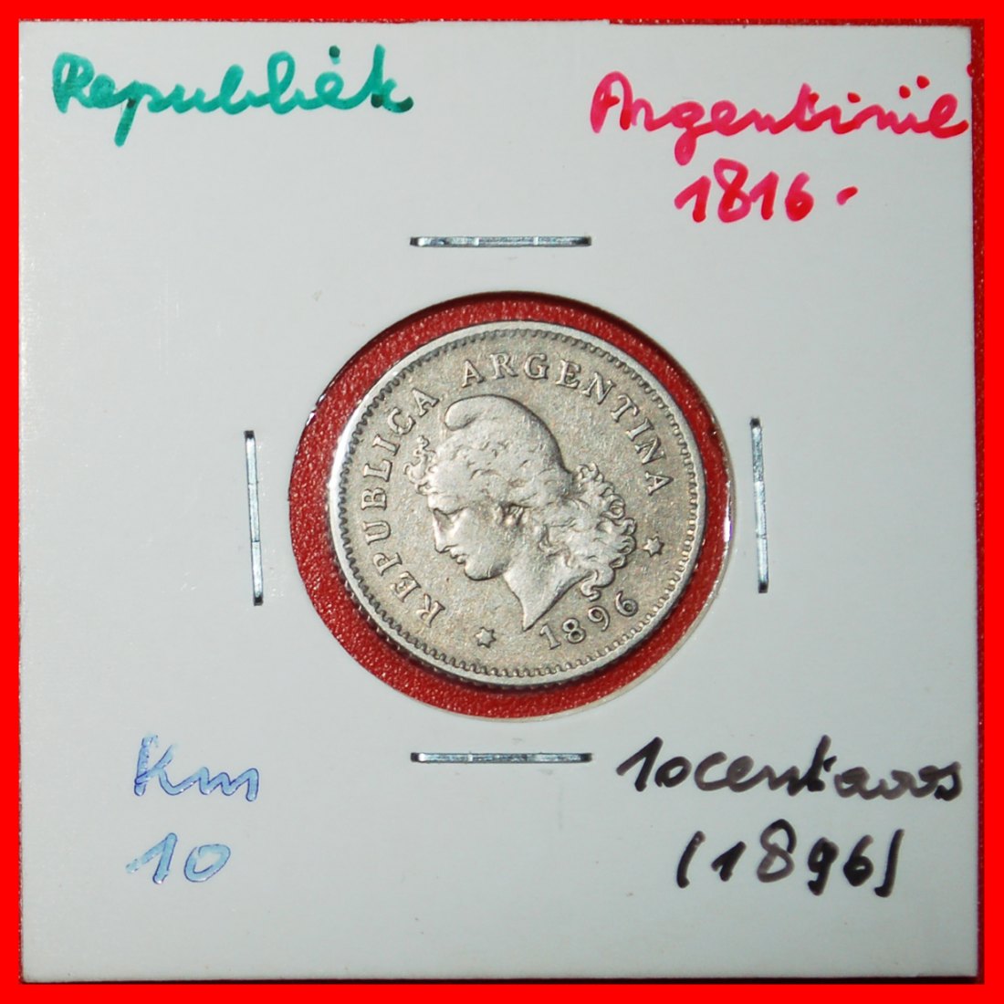  Ⰶ DAVIDSTERNE (1896-1942)★ ARGENTINIEN ★ 10 CENTAVO 1896! UNGEWÖHNLICH! IN PACKUNG! ★OHNE VORBEHALT!   