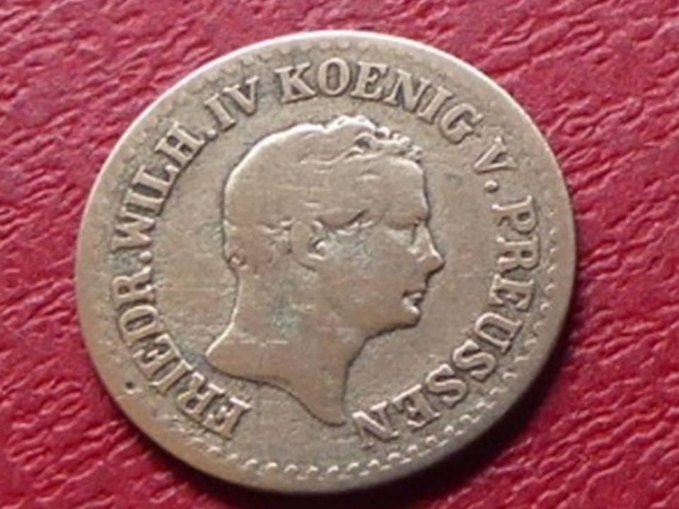  Silbermünze 1 Silbergroschen Preussen 1842 König Fried. Wilhelm IV   