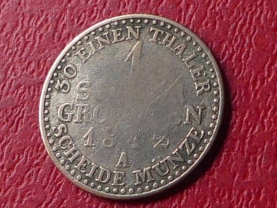  Silbermünze 1 Silbergroschen Preussen 1842 König Fried. Wilhelm IV   