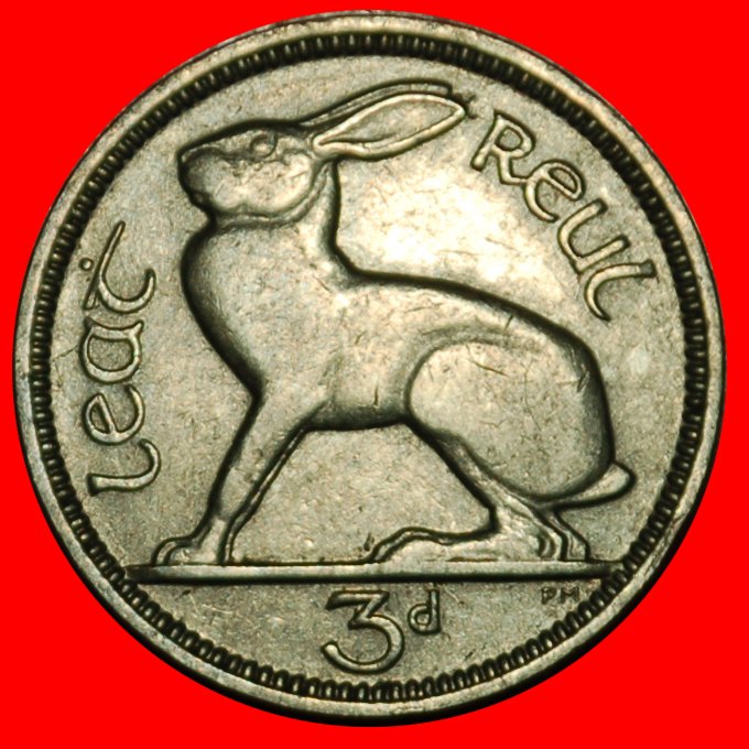  Ⰶ GREAT BRITAIN (1928-1935): IRELAND ★ 3 PENCE 1934 HARE!★LOW START ★ NO RESERVE!   