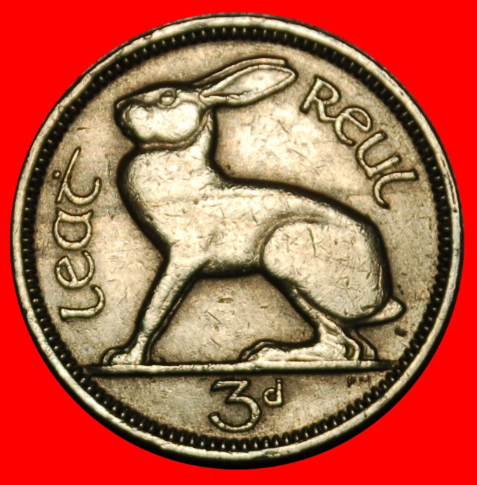  Ⰶ GREAT BRITAIN (1942-1968): IRELAND ★ 3 PENCE 1948 HARE!★LOW START ★ NO RESERVE!   