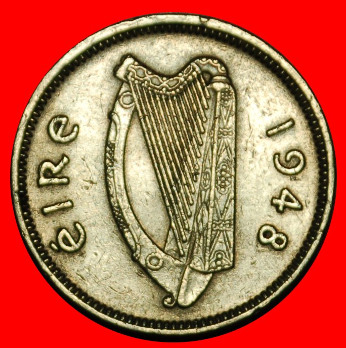  Ⰶ GROSSBRITANNIEN (1942-1968): IRLAND ★ 3 PENCE 1948 HASE! ★OHNE VORBEHALT!   