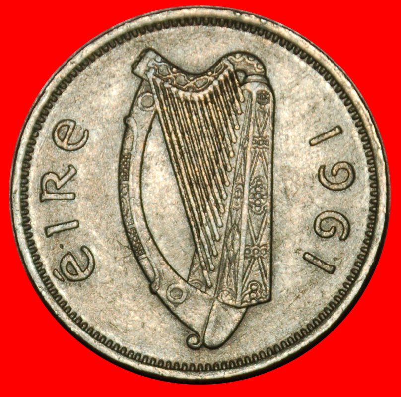  Ⰶ GREAT BRITAIN (1942-1969): IRELAND ★ 6 PENCE 1961 IRISH WOLFHOUND!★LOW START ★ NO RESERVE!   