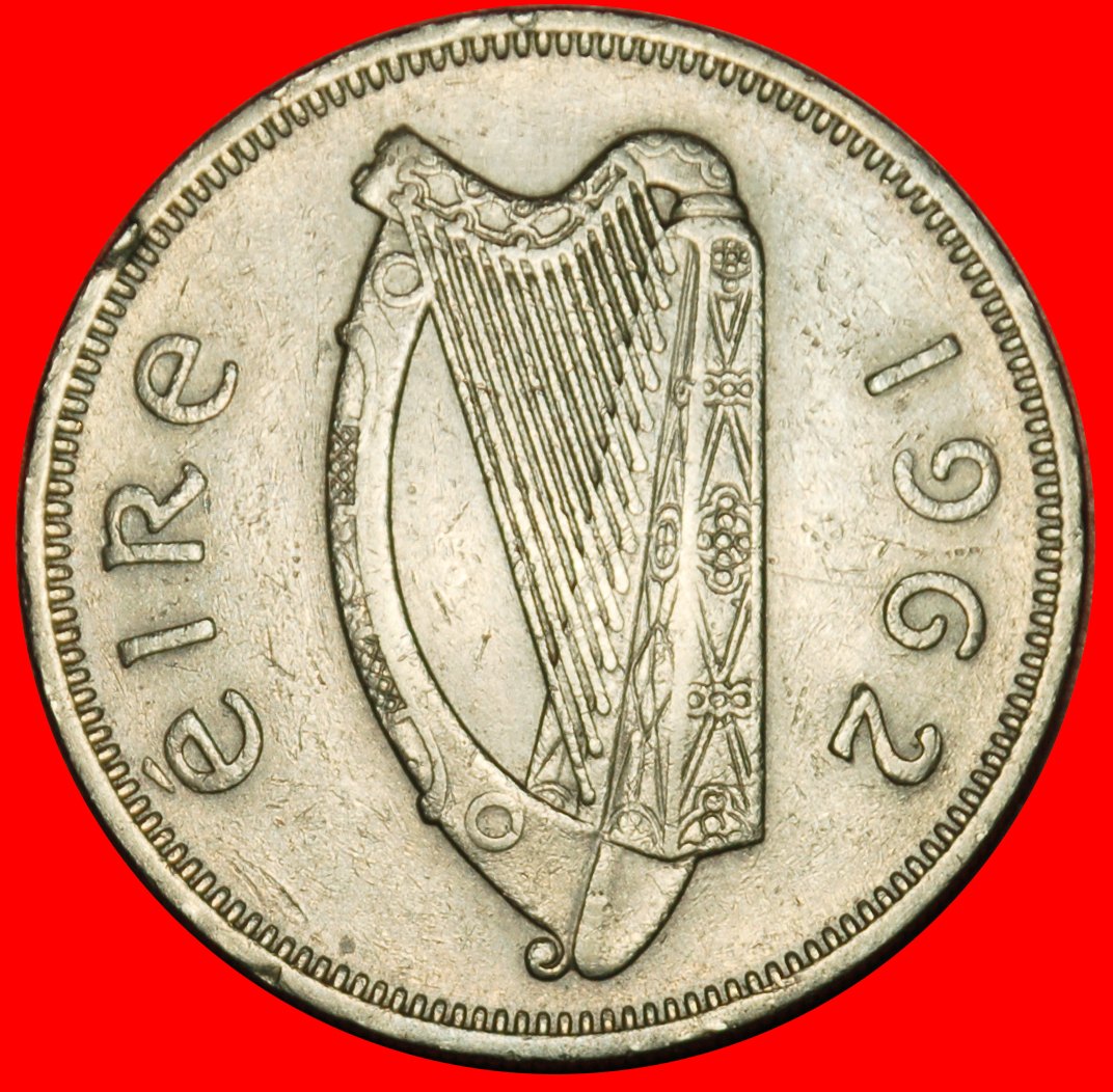  Ⰶ GROSSBRITANNIEN (1939-1968): IRLAND ★ 2 SHILLING-FLORIN 1962 LACHS! ★OHNE VORBEHALT!   