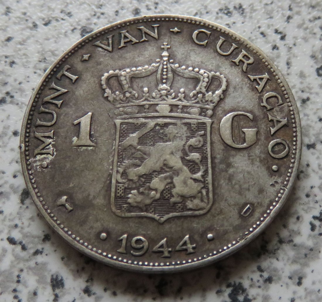  Curacao 1 Gulden 1944 D   