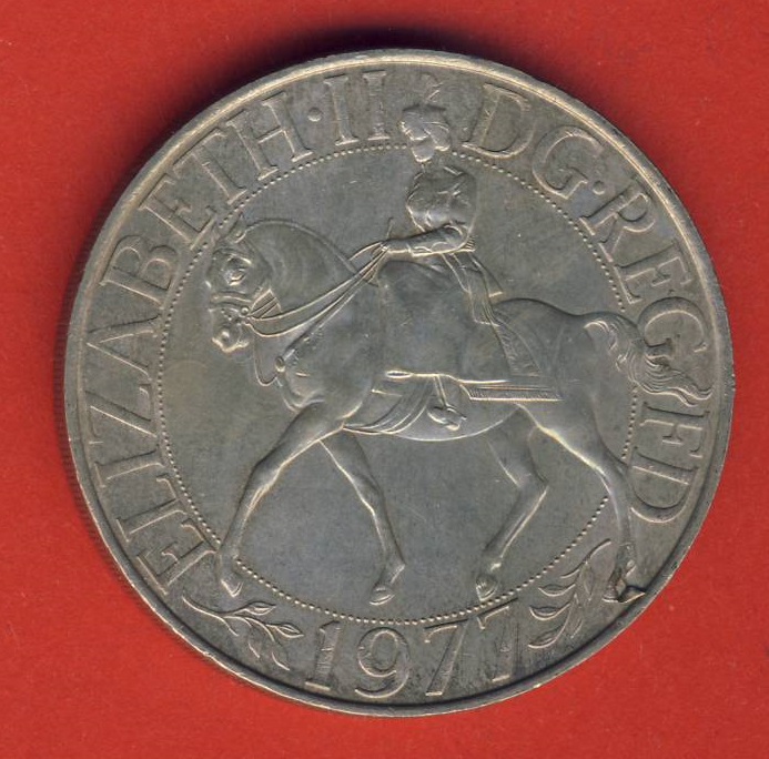  Großbritannien 25 New Pence 1977 25.Jahrestag der Thronbesteigung von Königin Elizabeth II   