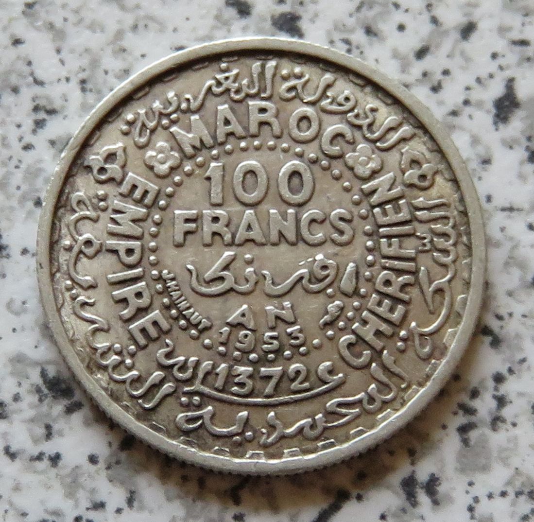  Marokko 100 Francs 1953 / AH 1372   