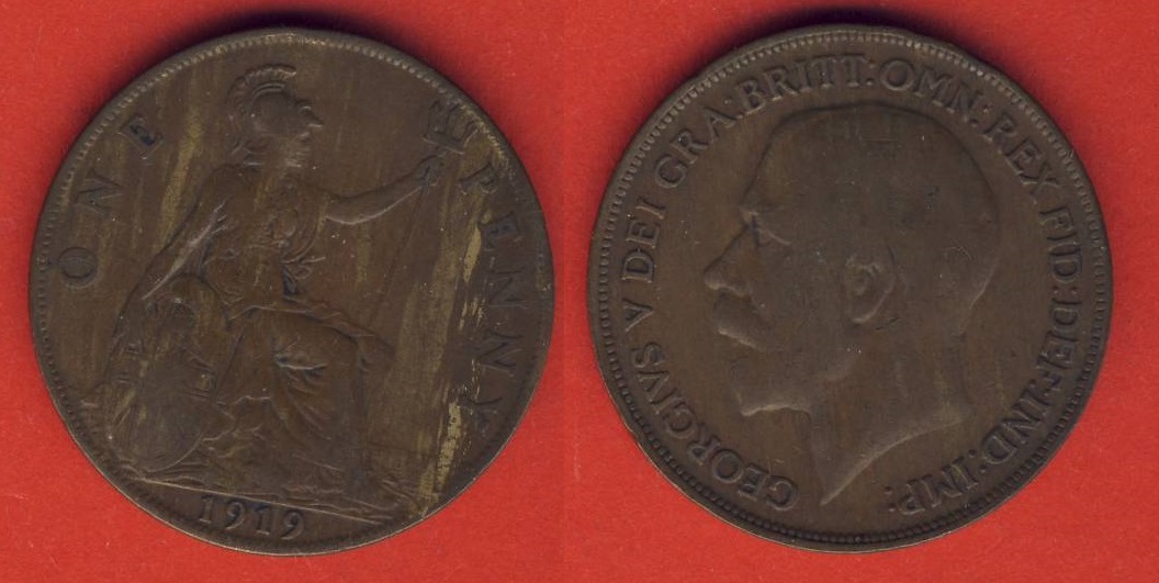  Großbritannien 1 Penny 1919   