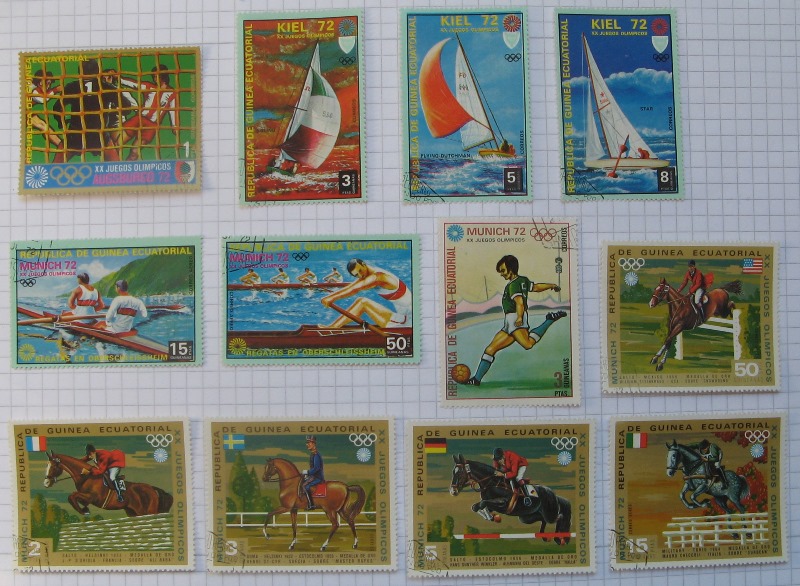  1972, Äquatorialguinea,Briefmarkenserie: Olympische Sommerspiele 1972, München, Mi GQ 57-132, MNH   