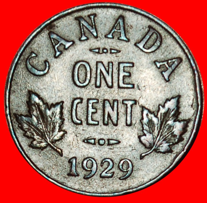  * MIT INDIEN (1920-1936): KANADA ★ 1 CENT 1929! GEORG V. (1911-1936) ★ OHNE VORBEHALT!   