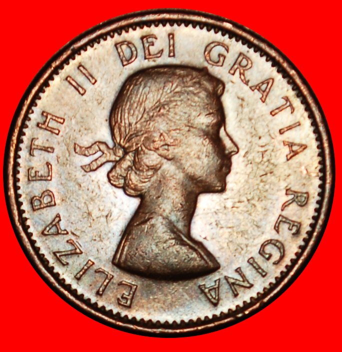  Ⰶ NICHT NACKT (1953-1964): KANADA ★ 1 CENT 1960! ELISABETH II. (1953-2022) ★OHNE VORBEHALT!   