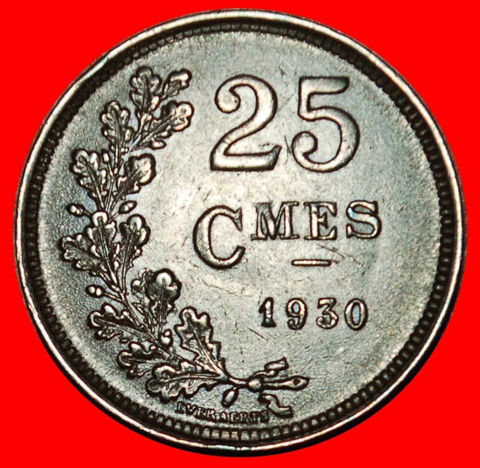  Ⰶ BELGIEN: LUXEMBURG ★ 25 CENTIME 1930 STERNE! CHARLOTTE (1919-1964) ★OHNE VORBEHALT!   