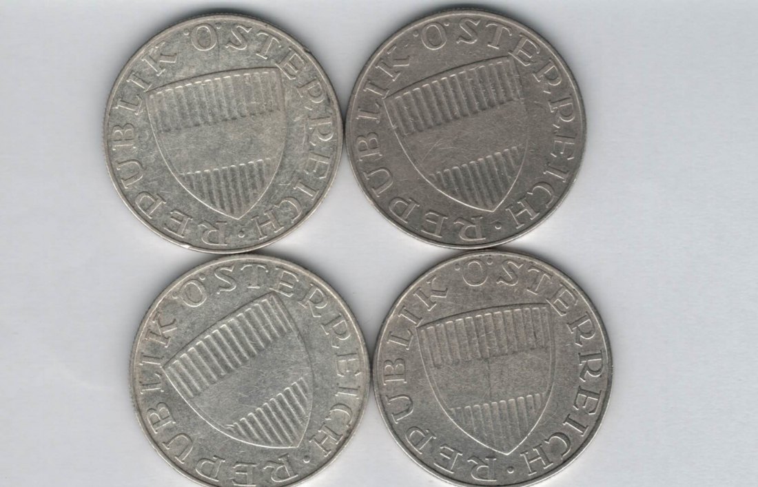  10 Schilling 1957 1958 1959 1965 Ag silber Österreich 2. Republik Spittalgold9800 (4785)   