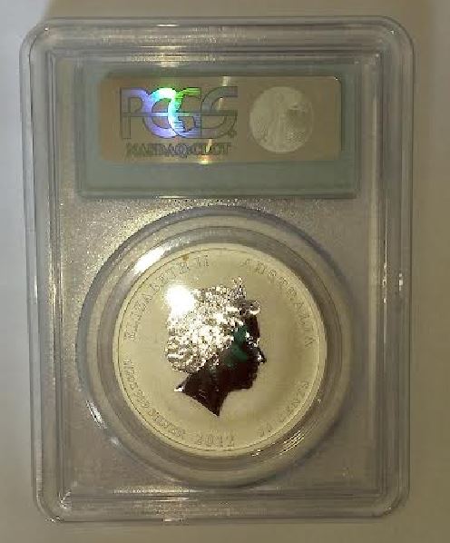  - kirofa - Australia-2012 - LUNAR II - DRACHE - DRAGON  - 1/2 Unze Silber 99.90%. PCGS MS 70.   