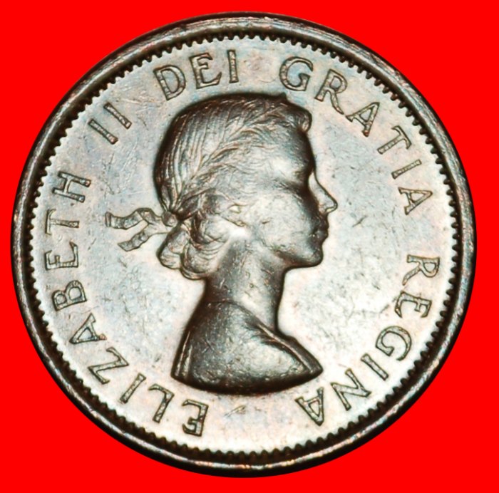  Ⰶ NICHT NACKT (1953-1964): KANADA ★ 1 CENT 1961! ELISABETH II. (1953-2022) ★OHNE VORBEHALT!   