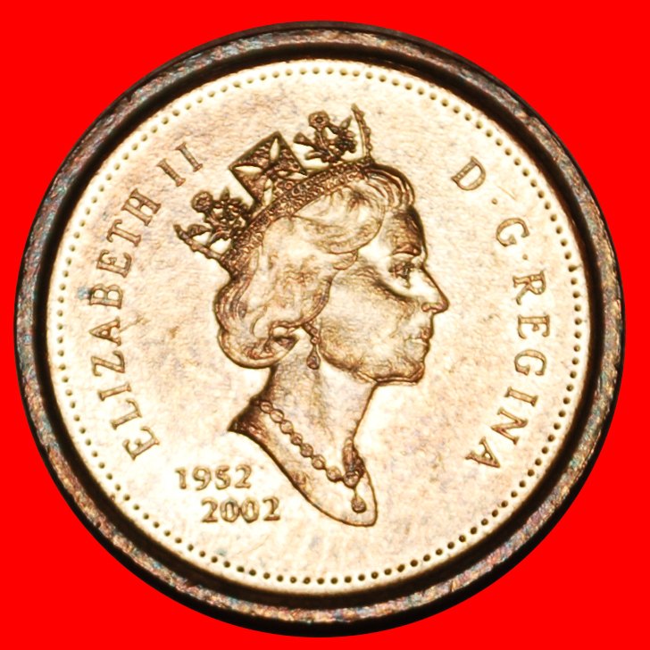  Ⰶ GOLDEN JUBILEE: CANADA★1 CENT 1952-2002 UNC ERROR★ELIZABETH II (1953-2022) LOW START ★ NO RESERVE!   