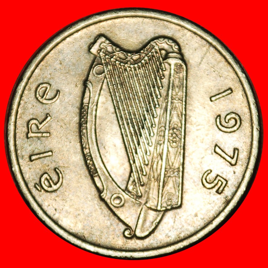  Ⰶ GROSSBRITANNIEN (1969-1990): IRLAND ★ 5 PENCE 1975 STIER!  ★OHNE VORBEHALT!   