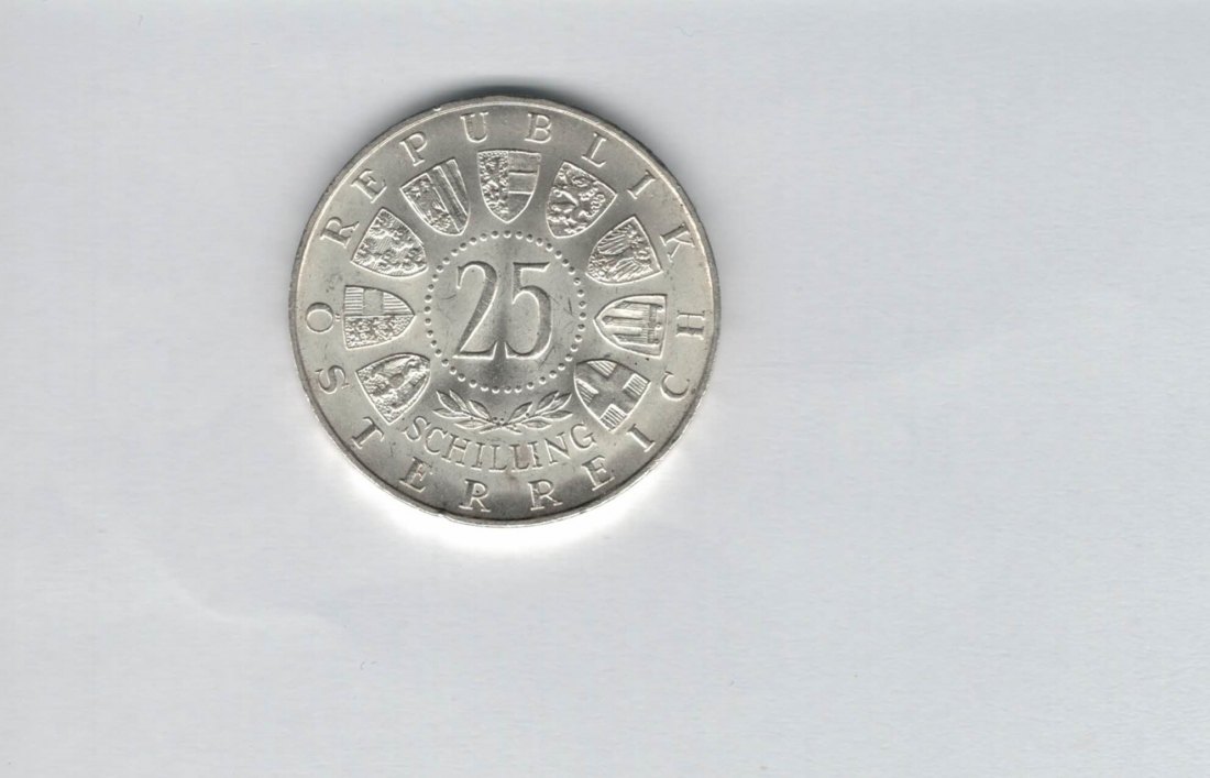  25 Schilling 1955 Bundestheater silber Gedenkmünze Österreich Spittalgold9800 (04588/1)   