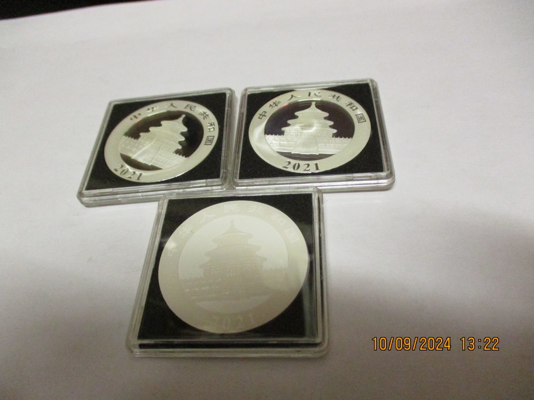  3 x 10 Yuan China Panda im Set Hologramm & Farbe siehe Foto   