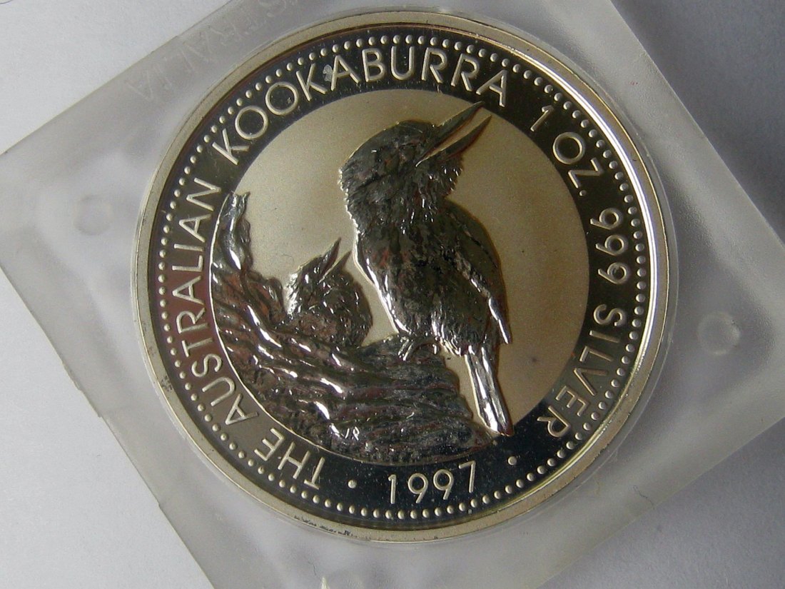  1 Unze Australian Kookaburra 1997, 31,1 Gramm; in Originalkapsel   