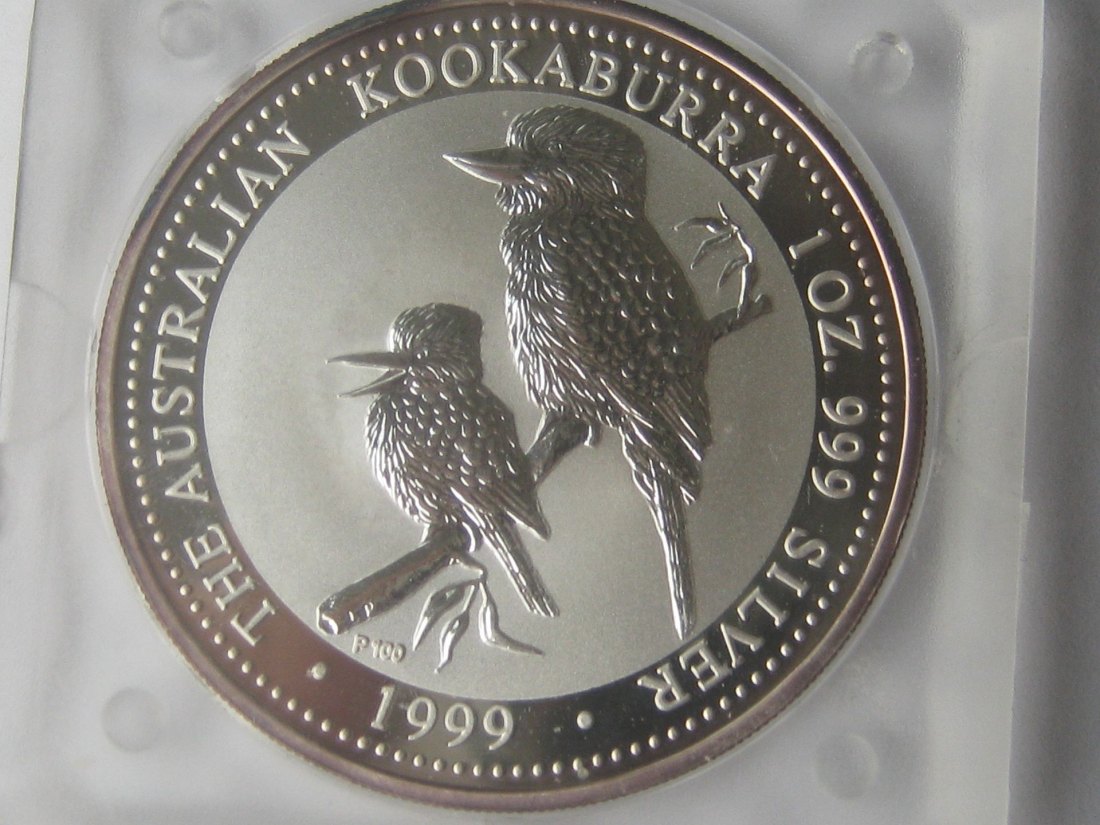  1 Unze Australian Kookaburra 1999, 31,1 Gramm; in Originalkapsel   