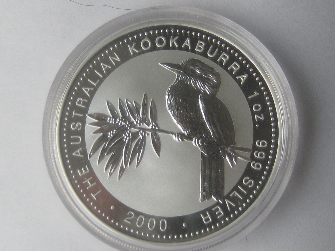  1 Unze Australian Kookaburra 2000, 31,1 Gramm; gekapselt   