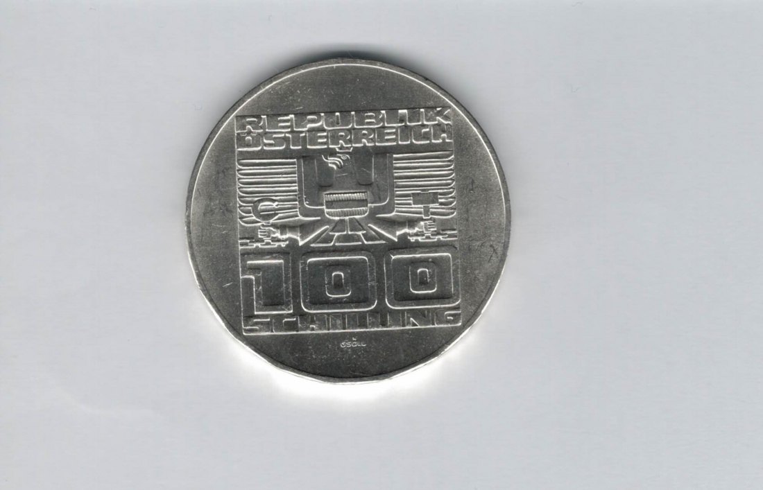  100 Schilling 1975 20 Jahre Staatsvertrag silber Österreich 2. Republik (01914/3)   