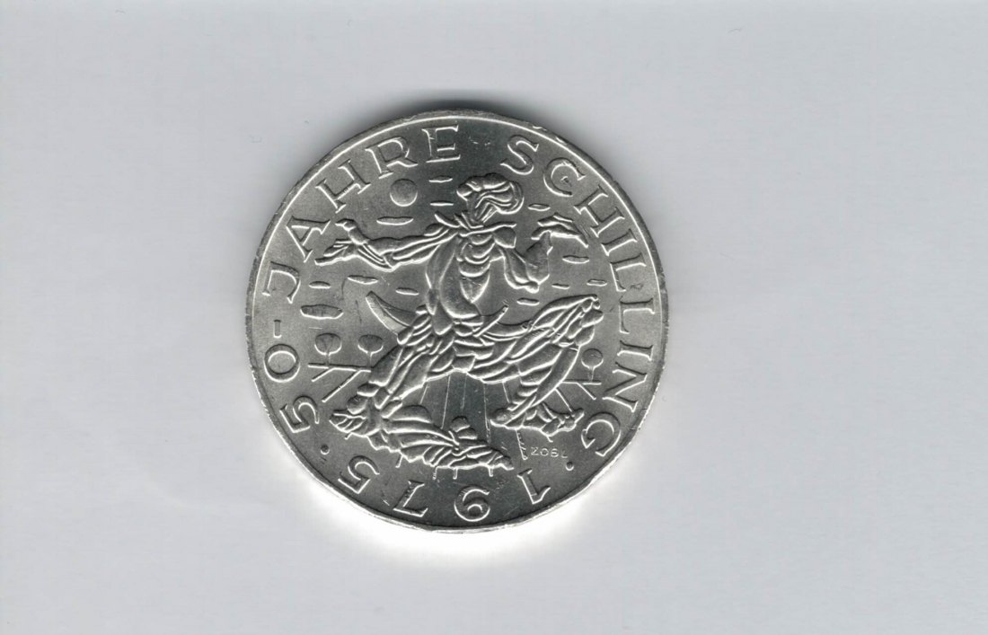  100 Schilling 1975 50 J. Schillingwährung silber Österreich Spittalgold9800 (01914/4)   