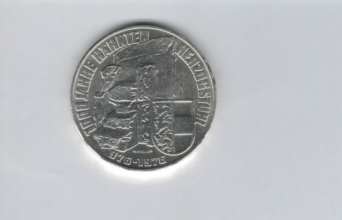  100 Schilling 1976 Kärnten Herzogstuhl 1000 Jahre Österreich 2. Republik Ag (01914/12)   