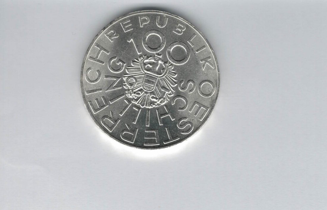  100 Schilling 1976 Johann Nestroy Österreich 2. Republik 15,36g fein Ag (01914/13)   