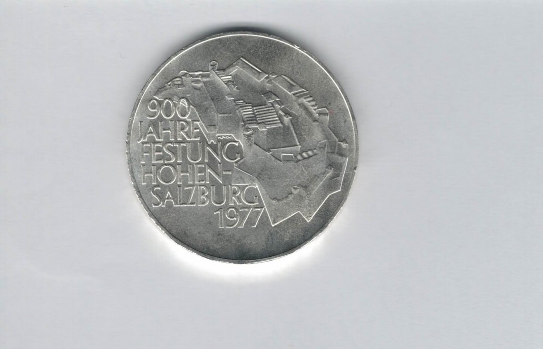  100 Schilling 1977 900 Jahre Festung Hohensalzburg silber Österreich 2.Rep (01914/15)   