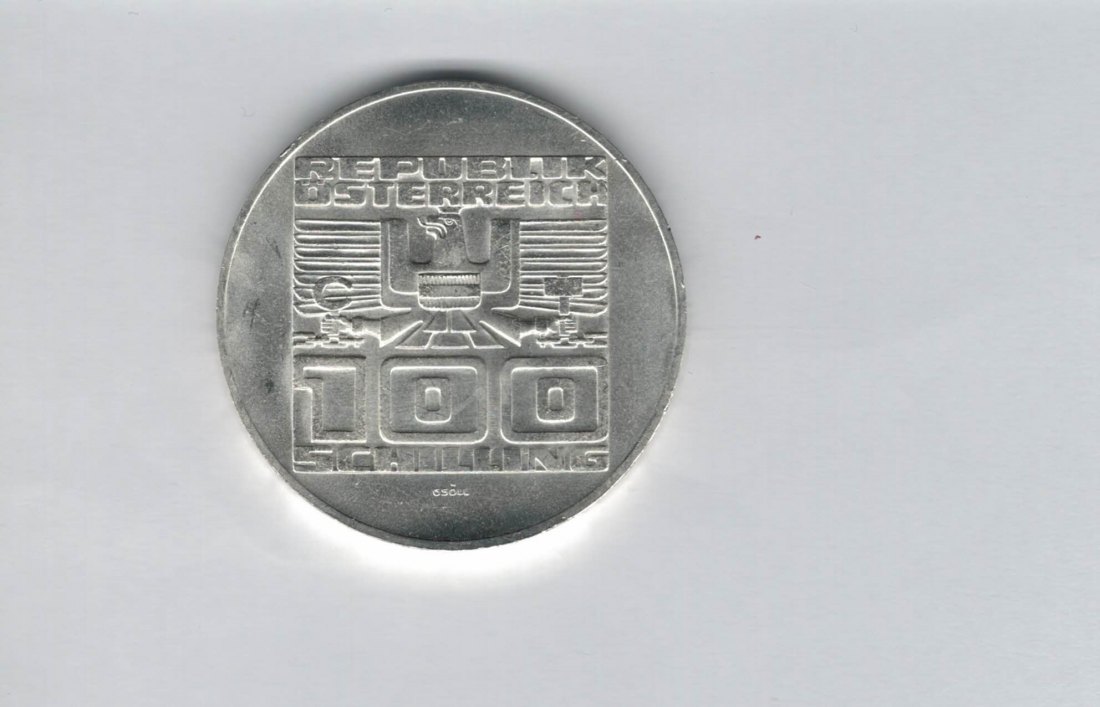  100 Schilling 1977 900 Jahre Festung Hohensalzburg silber Österreich 2.Rep (01914/15)   