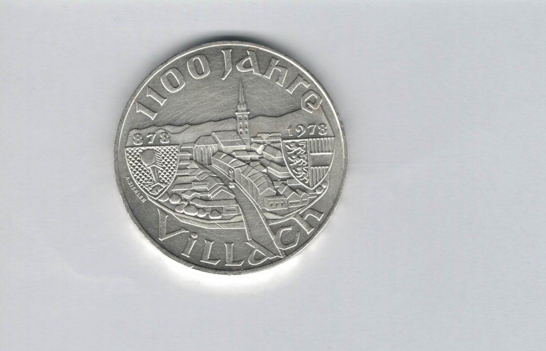  100 Schilling 1978 1100 Jahre Villach/Kärnten silber Österreich 2. Republik (01914/19)   