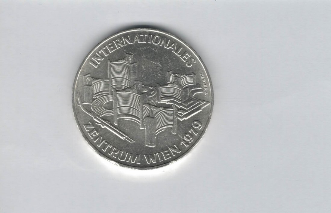  100 Schilling 1979 Internationales Zentrum Wien Uno City silber Österreich 2.Rep (01914/23)   