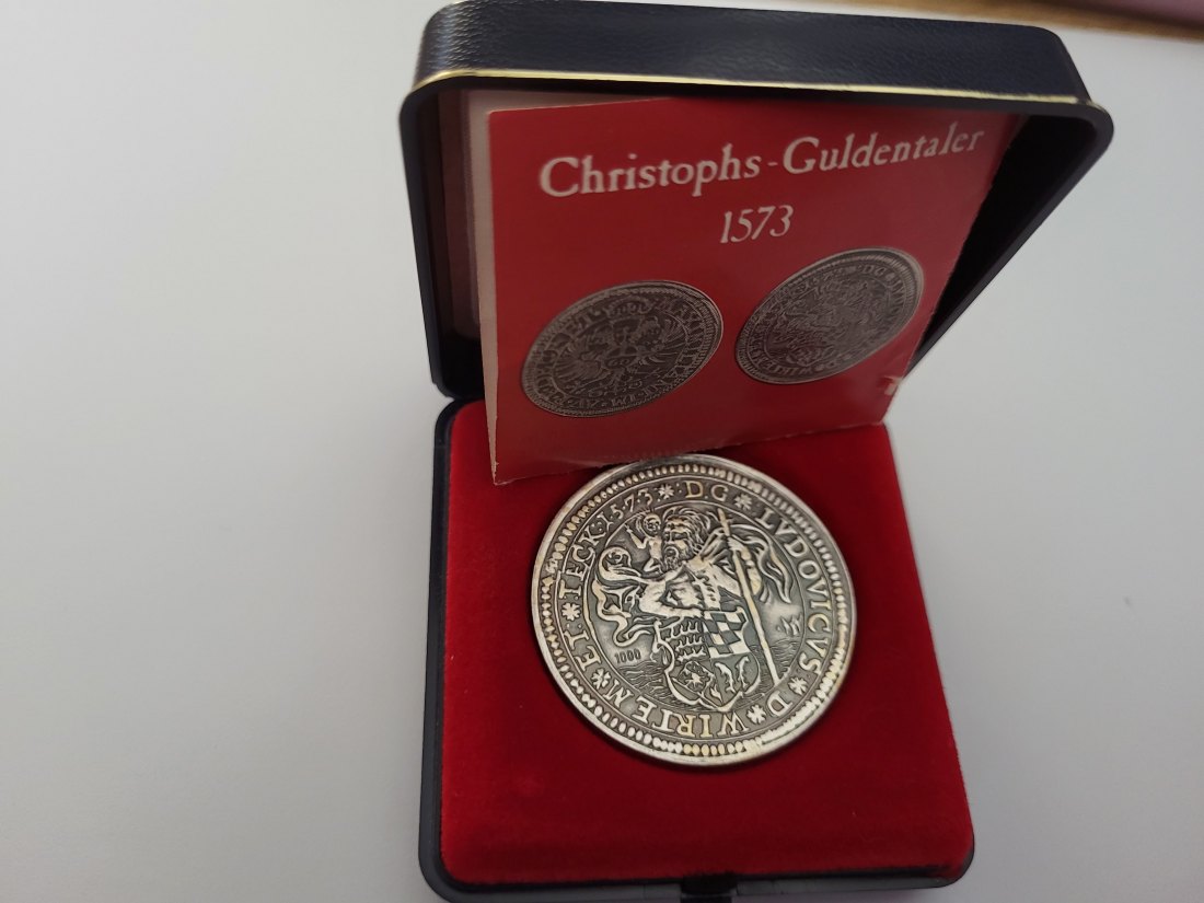  Christophs-Guldentaler 1573 Ag/24g Deutschland Spittalgold9800 (3469)   