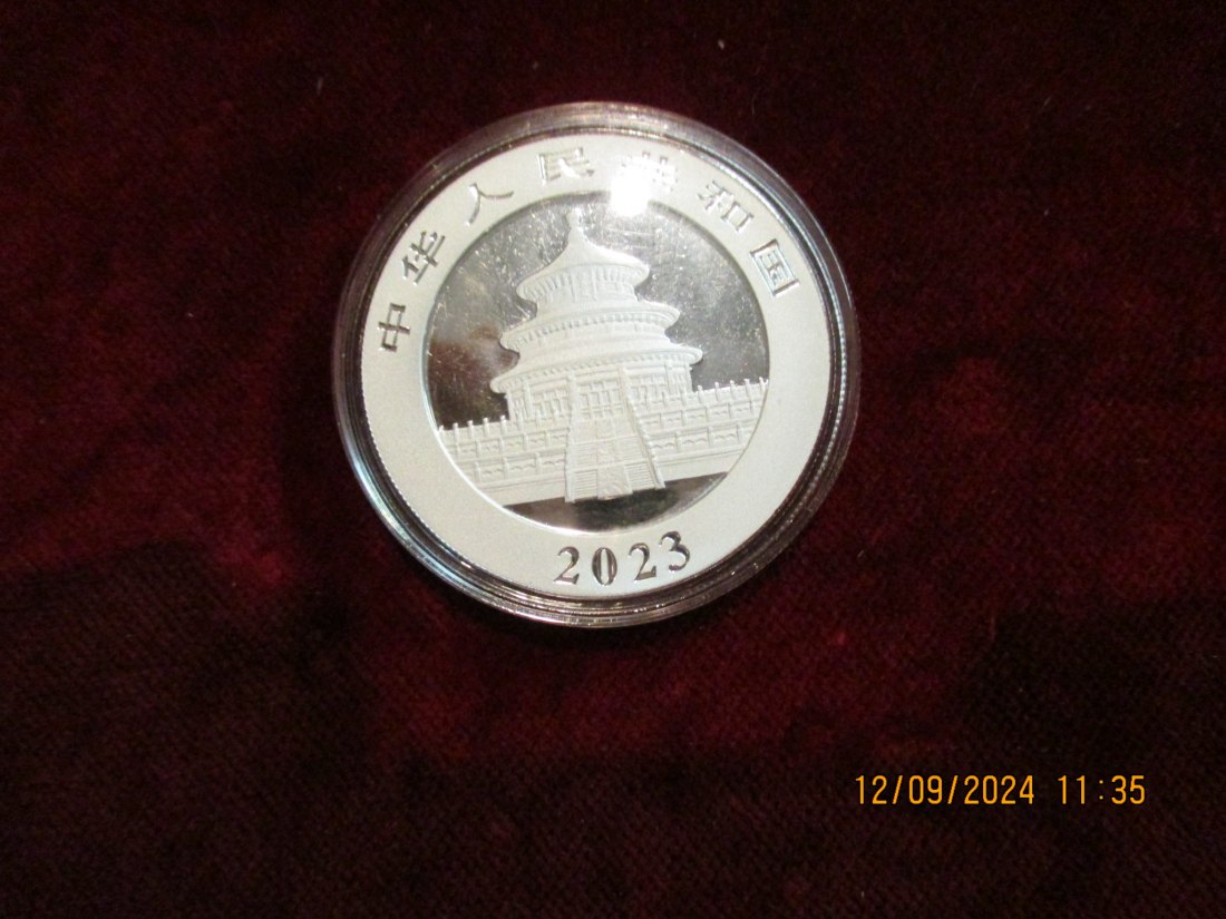  10 Yuan China 2023 Panda Silbermünze 999er Silber   