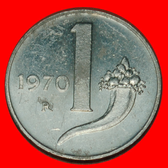  Ⰶ CORNUCOPIA (1951-2001): ITALY ★ 1 LIRA 1970R ASTRONOMY UNC MINT LUSTRE! LOW START ★ NO RESERVE!   