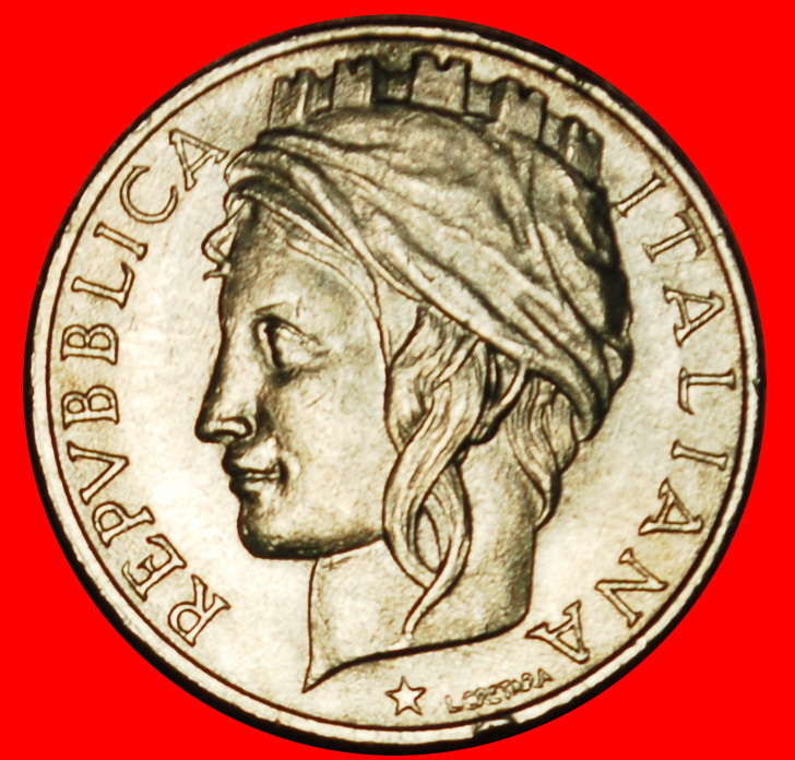  Ⰶ TURRETED ALLEGORY (1996-2001): ITALY ★ 50 LIRAS 1997R! MINT LUSTRE! LOW START ★ NO RESERVE!   