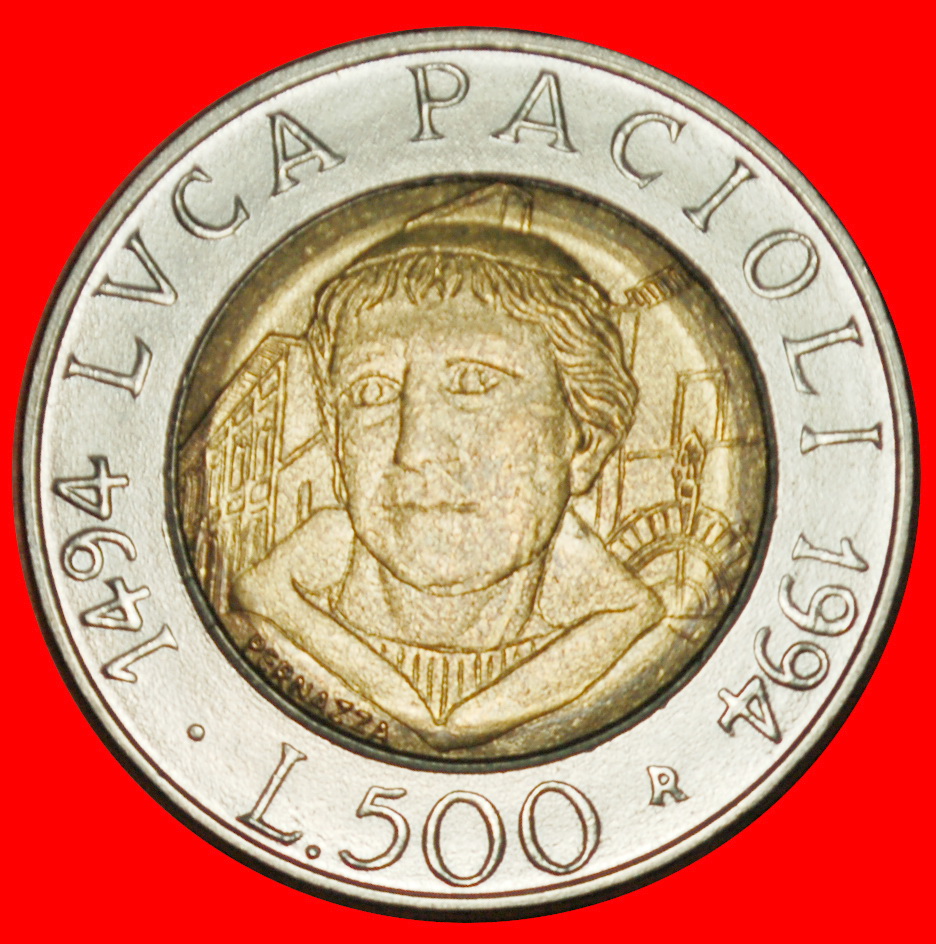  Ⰶ ARCHITECTURE: ITALY ★ 500 LIRAS 1494-1994R! UNC MINT LUSTRE! LOW START ★ NO RESERVE!   