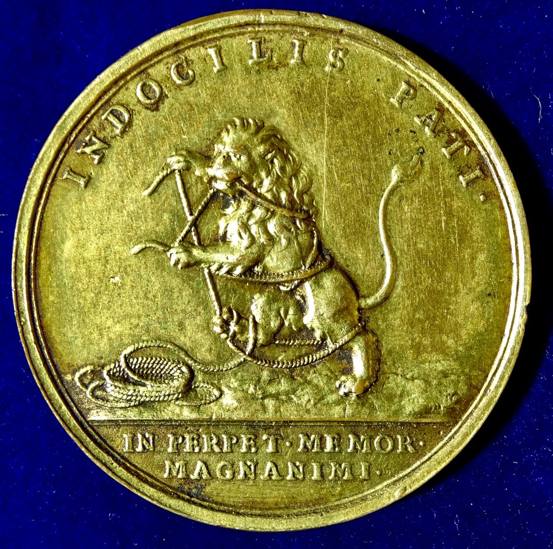  1718 Karl XII, König von Schweden im Großen Nordischen Krieg, Sterbemedaille von Hedlinger   