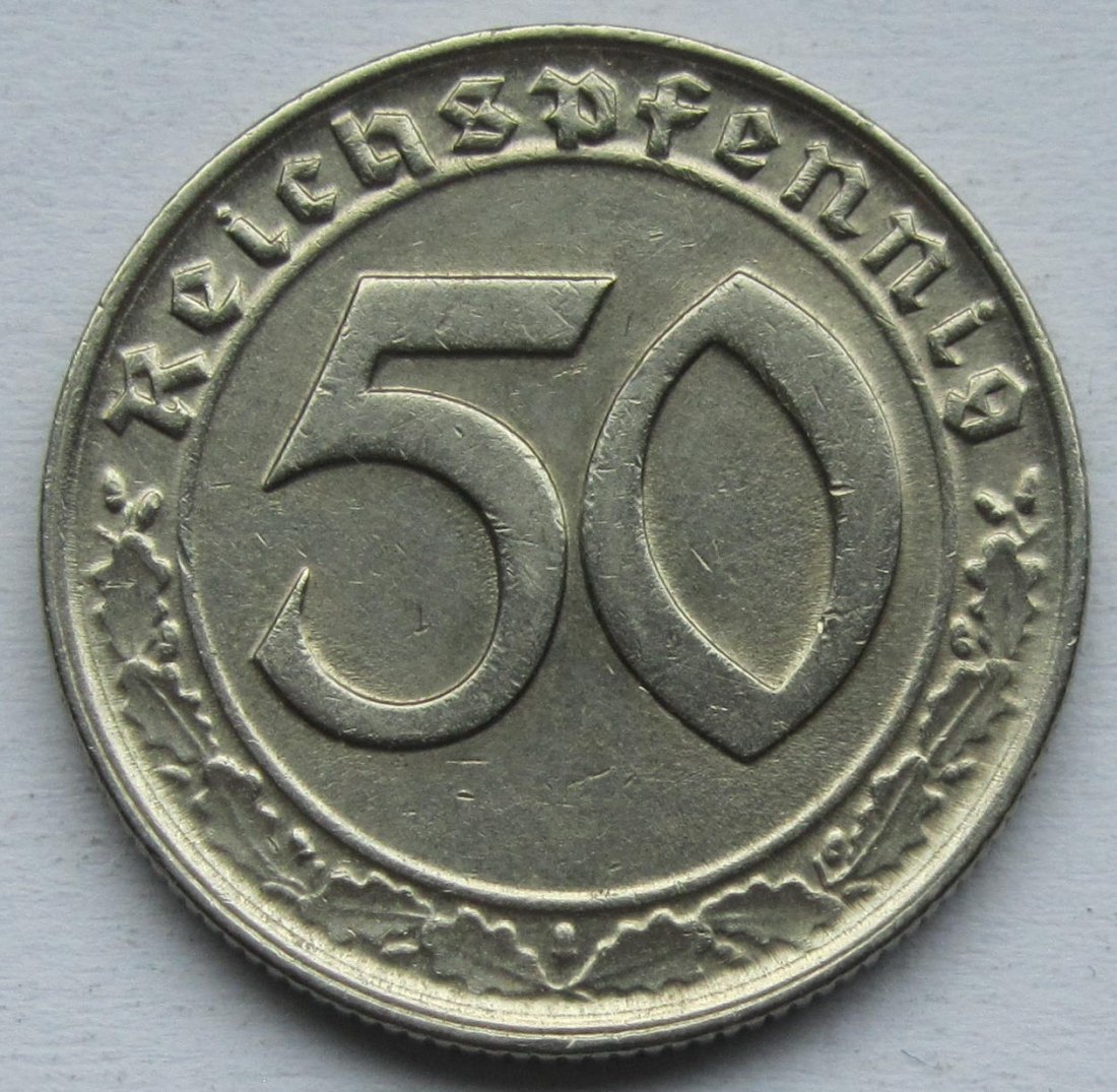  Deutsches Reich: 50 Pfennig 1938 B   