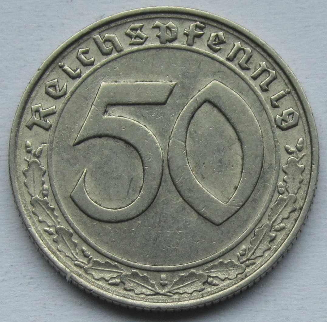  Deutsches Reich: 50 Pfennig 1939 D   