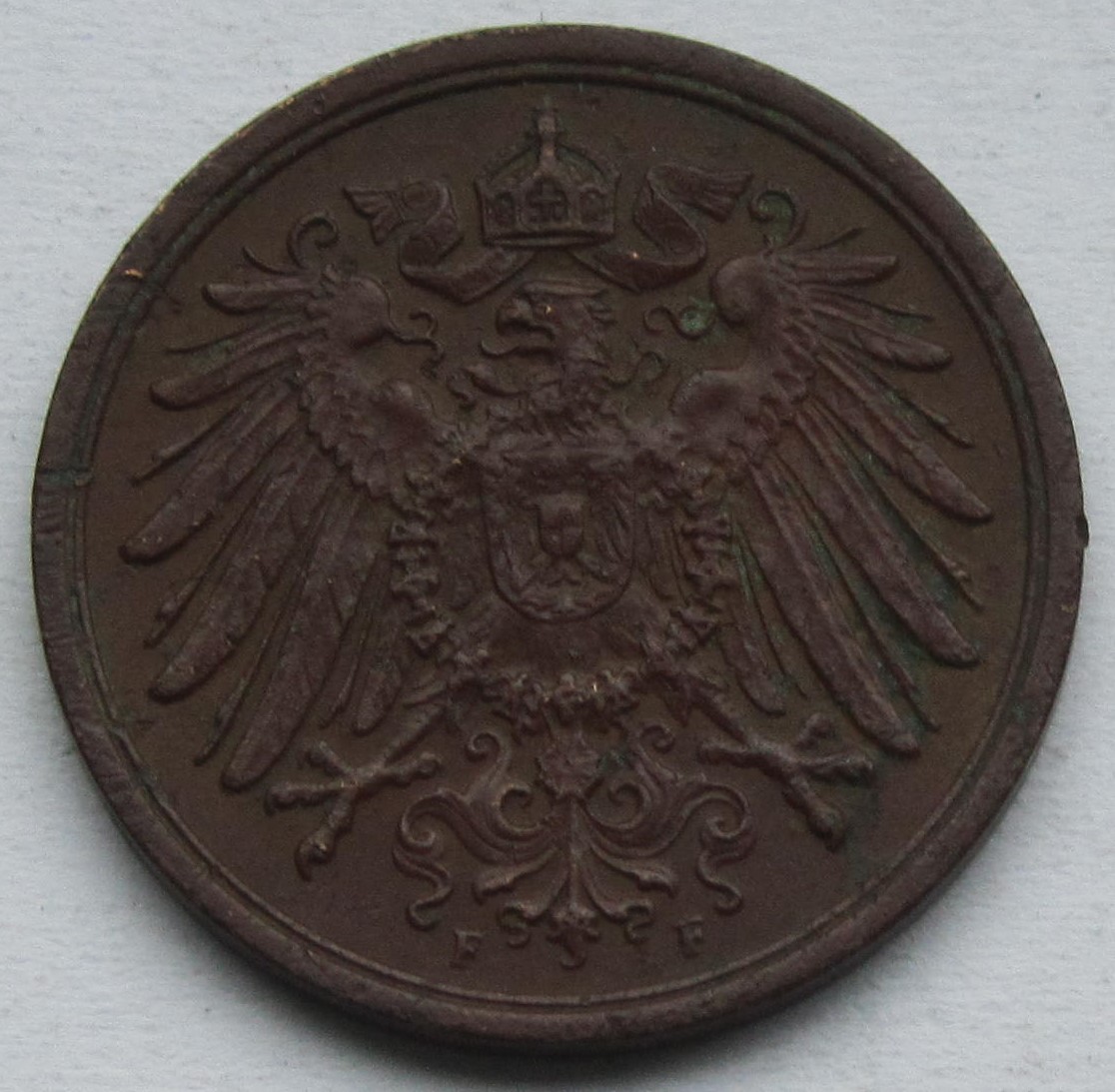  Kaiserreich: 2 Pfennig 1914 F   