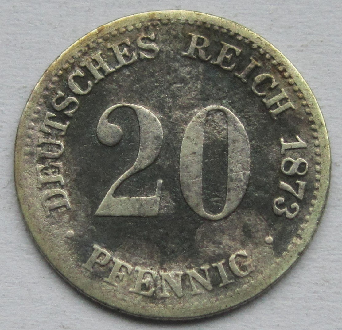  Kaiserreich: 20 Pfennig 1873 C   