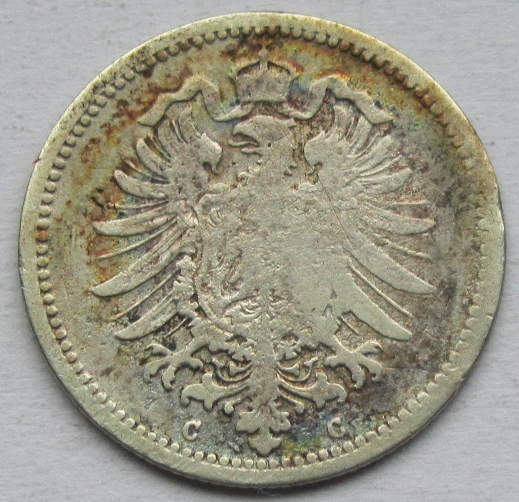  Kaiserreich: 20 Pfennig 1873 C   