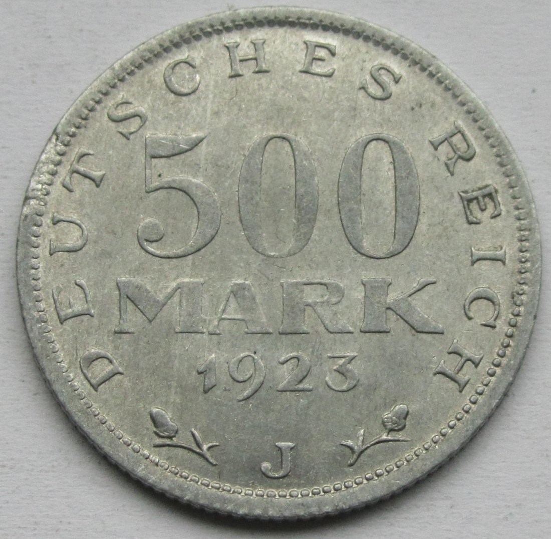  Weimarer Republik: 500 Mark 1923 J   