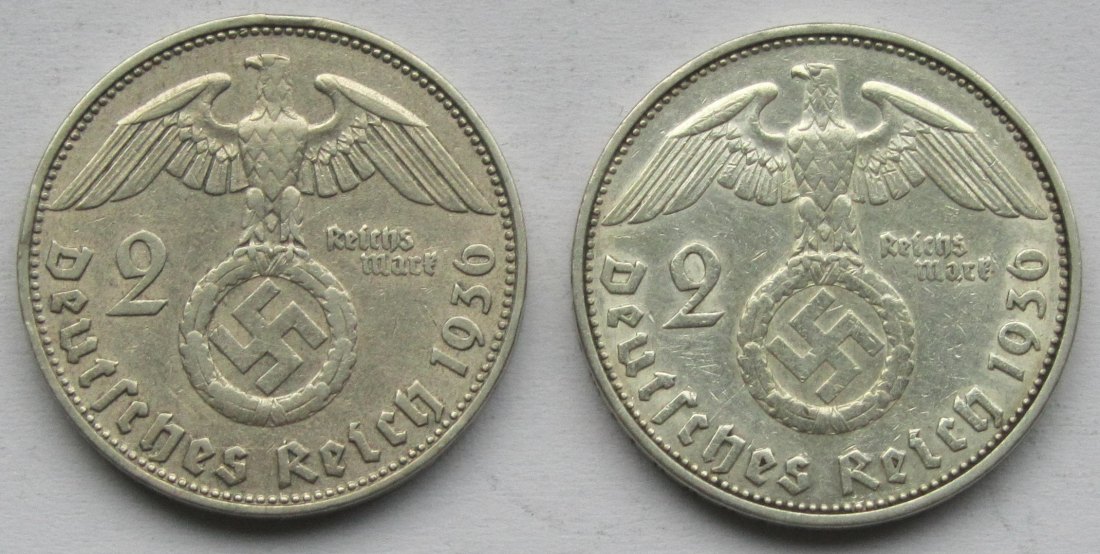  Deutsches Reich: 2 Mark 1936 D + G   