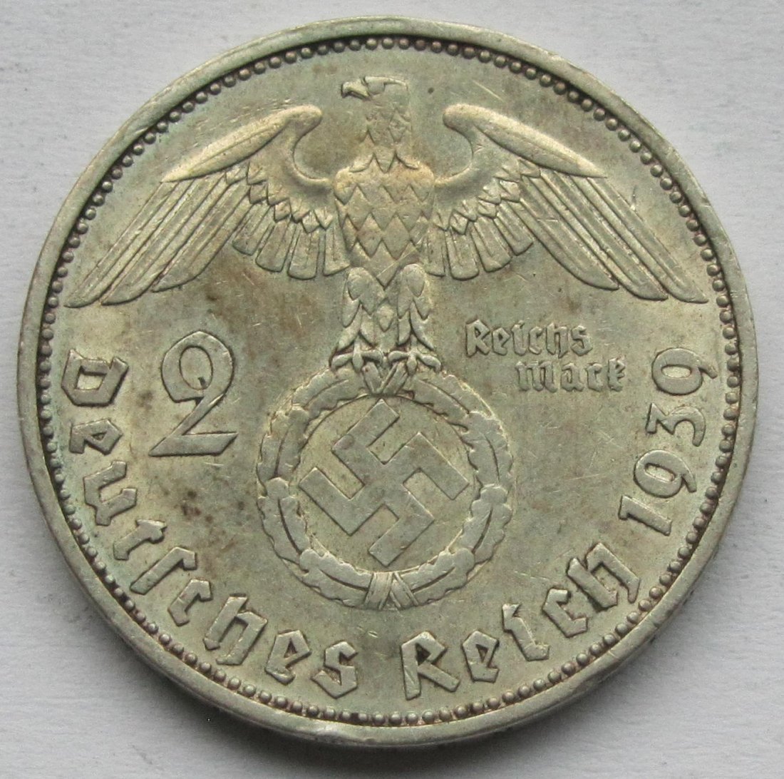  Deutsches Reich: 2 Mark 1939 E   